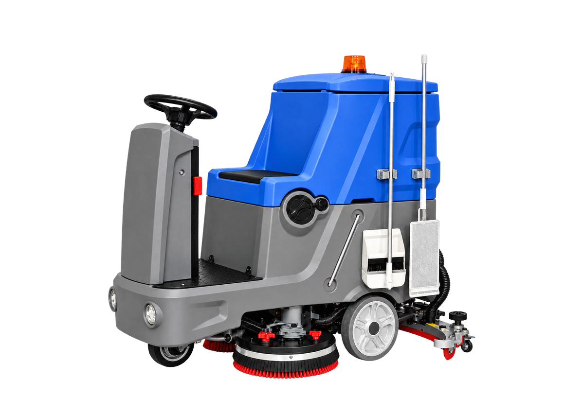 Unbranded Industrial Ride-On Scrubber